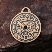 MONEY AMULET, BRONZE PENDANT - ANHÄNGER, HALSKETTEN