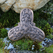 VIKING TREFOIL BRONZE BROOCH - COSTUME BROOCHES, FIBULAE