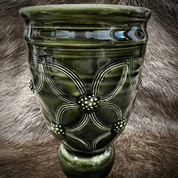 GREEN GOBLET - HISTORICAL CERAMICS