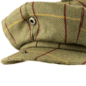 WOOL BLEND BAKER BOY HAT TWEED GREEN - HÜTE AUS IRLAND