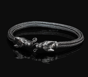 WOLF, SILBER ARMBAND - WIKINGER KNIT AG 925 - ARMBÄNDER