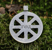 FIRE KOLOVRAT, PENDANT, PEWTER - SLAVIC AMULETS