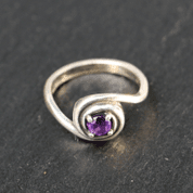 BAGUE ROMA EN ARGENTAVEC PIERRE - ANNEAUX