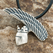 KNIGHT'S HELMET, PENDANT, STERLING SILVER - PENDANTS