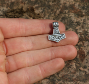 THOR'S HAMMER, SMALL, SILVER PENDANT - ANHÄNGER - SCHMUCK, SILBER