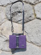 FIONA SHOULDER BAG, PURPLE, WOOL - WOOLEN HANDBAGS & BAGS