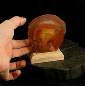 AGATE, CANDLEHOLDER FOR A TEA CANDLE - PRODUCTS FROM STONES