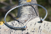 ALESIA, SILVER TORQUES, GARNET - TORCS - NECKLACES