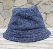 ESKE HAT TWEED, WOOLLEN HAT, BLUE - HÜTE AUS IRLAND