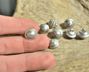 TIN BUTTON, 17TH CENTURY, THIRTY YEARS WAR - ACCESSORIES FOR COSTUMES