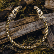 HUGINN AND MUNINN, VIKING BRACELET, BRASS - VIKING, SLAVIC, CELTIC BRACELETS - BRONZE AND BRASS