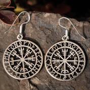 VEGVISIR, ICELANDIC RUNE EARRINGS, BRONZE - EARRINGS - BRONZE