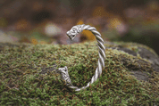 VIKING WOLF BRACELET FROM BURG, GOTLAND, SILVER 925, 63 G - ARMBÄNDER