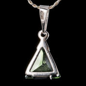 TARA, CZECH MOLDAVITE PENDANT, SILVER - MOLDAVITES, CZECH