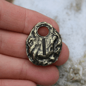 ISA - AMULETTE RUNIQUE, VIEUX LAITON - RUNE