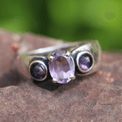 CITTADELLA, RING, AMETHYST, SILVER 925 - BAGUES AVEC DES PIERRES PRÉCIEUSES, ARGENT