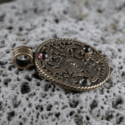 ANGLO-SAXON PENDANT, EAGLE HEADS, ENGLAND, BRONZE - BRONZE HISTORICAL JEWELS