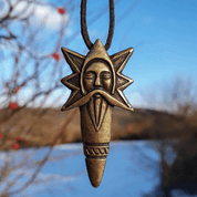 PERUN SLAVIC GOD, PENDANT, ZINC, ANT. BRASS - SLAVIC AMULETS