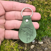 FISHERMAN'S LEATHER KEYCHAIN - FISH - MIDDLE AGES, OTHER PENDANTS