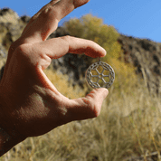 SYMBOLE DU SOLEIL, ÂGE DU BRONZE, ARGENT BUSOVICE 925, 11G - PENDENTIFS