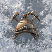 OLD FIRE HELMET - BRONZE PENDANT - PENDANTS, NECKLACES