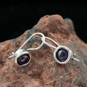 RIONA, EARRINGS, AMETHYST, SILVER - EARRINGS WITH GEMSTONES, SILVER