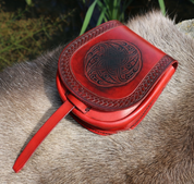 VENDEL, VIKING LEDERTASCHE , ROT - TASCHEN