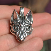 FENRIR LE LOUP, PENDENTIF EN ARGENT, STYLE ART VIKING, ARGENT 925, 16 G - PLUS GRAND - PENDENTIFS