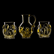 BOHEMIA - JUG, BOHEMIAN MEDIEVAL GREEN GLASS - HISTORICAL GLASS