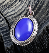 AGATE, BLEU, BRONZE, PENDENTIF - OBJETS EN BRONZE