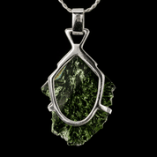 LORENA, MOLDAVITE, SILVER PENDANT - MOLDAVITES, CZECH