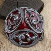 RED TRISKELION, BELT BUCKLE - CUSTOM MADE BELTS