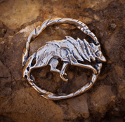 LOUP, BROCHE COSTUME, BRONZE - ACCESSOIRES DE COSTUME