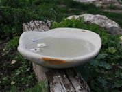 STONE GARDEN BOWL - SMALL - SANDSTONE - GARDEN DECOR