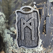 MANNAZ - RUNE PENDANT ZINC - RUNE