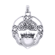 CELTIC KNOTTED CLADDAGH PENDANT - PENDENTIFS