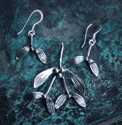 DRUID MISTLETOE - SET, SILVER - JEWELLERY SETS