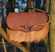 BELT BAG WITH BOAR FUR AND FORGED NEEDLE - BAGS, SPORRANS