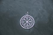 VEGVISIR, ISLÄNDISCHE RUNE ANHÄNGER AUS SILBER - ANHÄNGER - SCHMUCK, SILBER