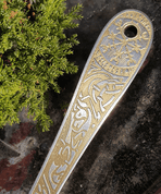 VENGEANCE GOLDEN EDITION ETCHED THROWING KNIFE WITH VEGVÍSIR - 1 PIECE - SPECIAL OFFER, DISCOUNTS