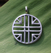 SUN SYMBOL, HALLSTATT CULTURE, SILVER PENDANT - PENDANTS