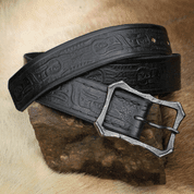 THUNDER BIRD LEATHER BELT WITH FORGED BUCKLE - BELTS
