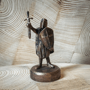 KNIGHT OF THE TEMPLE, HISTORICAL TIN STATUE - BRONZE PATINA - PEWTER FIGURES