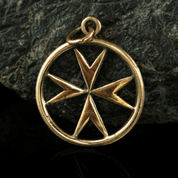 CROIX TEMPLIÈRE, PENDENTIF MÉDIÉVALE, BRONZE - OBJETS EN BRONZE