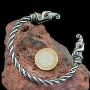 HUGINN AND MUNINN, VIKING BRACELET, SILVER - BRACELETS