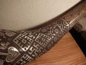 SLAVIC EMBROIDERY II, ENGRAVED DRINKING HORN, 0.9 L - TRINKHÖRNER