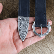 CEINTURE VIKING, BÊTE BORRE, CUIR NOIR - CEINTURES EN CUIR