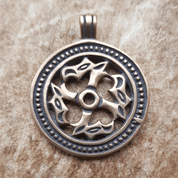 SLAVIC ANIMAL SHAPED SWASTIKA, BRONZE PENDANT - LARGE - PENDANTS, NECKLACES