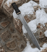 NEVIS, SCOTCH KNIFE, SGIAN DUBH, DAMASCUS STEEL - DAMAST MESSER