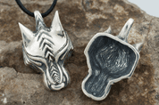 WARG, NORSE WOLF, VIKING PENDANT, STERLING SILVER - PENDANTS - HISTORICAL JEWELRY